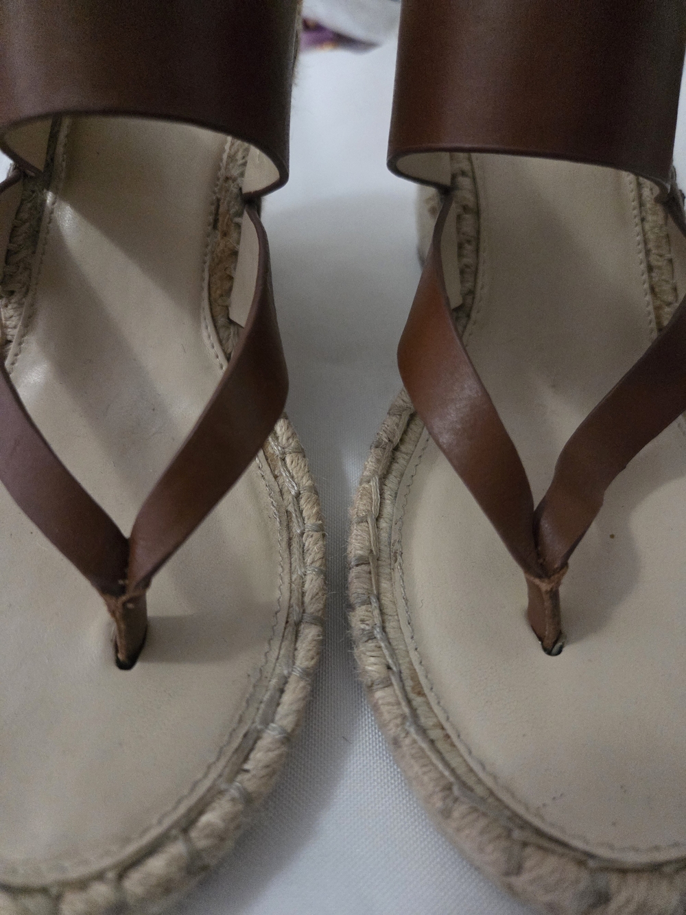Vince Camuto Women's Brown Leather Slide Sandals - Picture 2 of 7